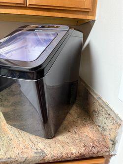 Wamife Nugget - Máquina de hacer hielo para encimera, máquina de hacer hielo de guijarros, 30 libras/día, recarga de agua automática/manual, autolimpi