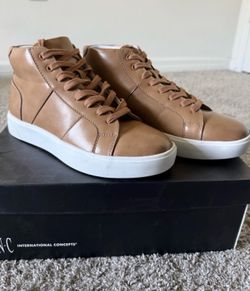 INC International Concepts Men's Rhett High-Top Lace Up Sneakers Beige 7M  NWT