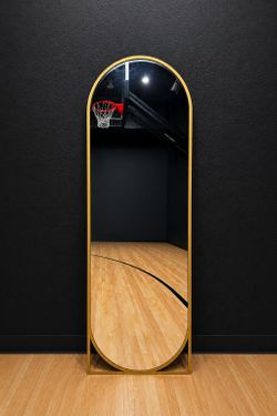Elegant Gold Framed Full-Body Mirror!