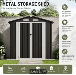 New 4x6ft Metal storage shed