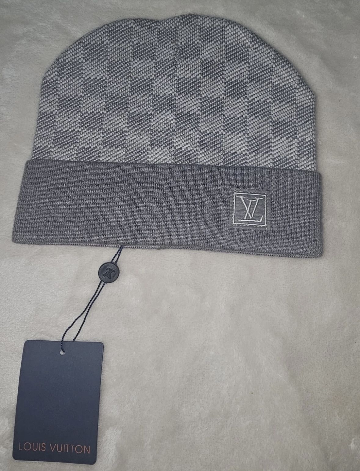 Louis Vuitton Hat/ Grey Beanie 