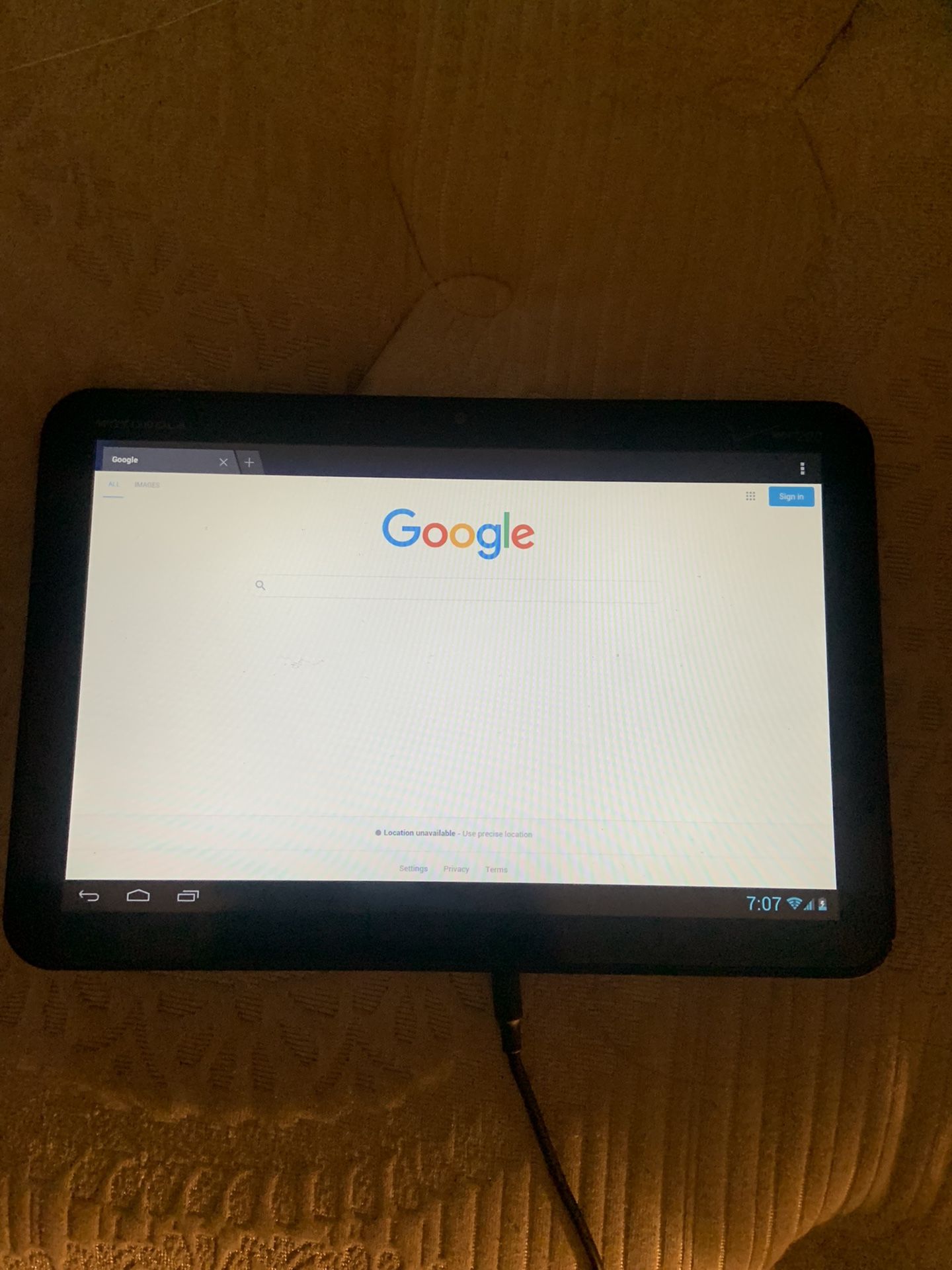 Verizon Motorola Tablet