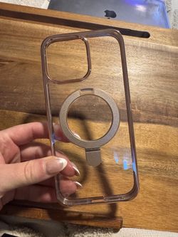 iPhone 16 Pro Max Gold Chrome Case w/ Stand