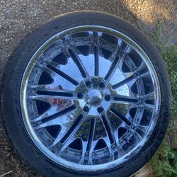 3 24’ Rims And Tire  295/35/24