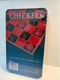 Cardinal Checkers Classic Family Board Game in Collectible Nostalgic Tin Sealed