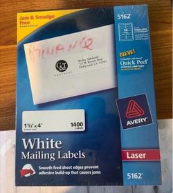 Avery 5162 White Mailing Labels 1400 Count