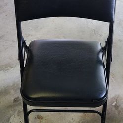 Black Cushion Folding Chair