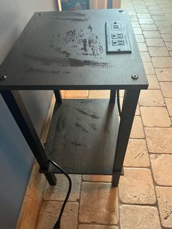 Side table with charging station