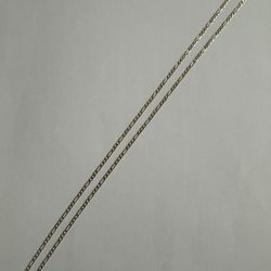 14K Gold Figaro Flat Chain