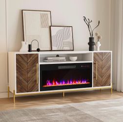 Electric Fireplace TV Stand with Storage