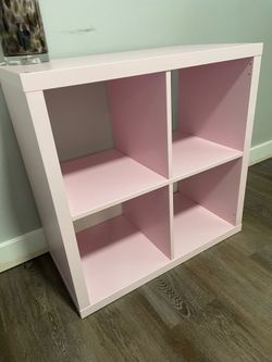 Light Pink 4-Cube Organizer Shelf