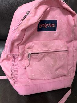 JanSport Pink Bow Print Backpack