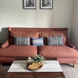 Sofa - Traditional curved - Burnt Orange