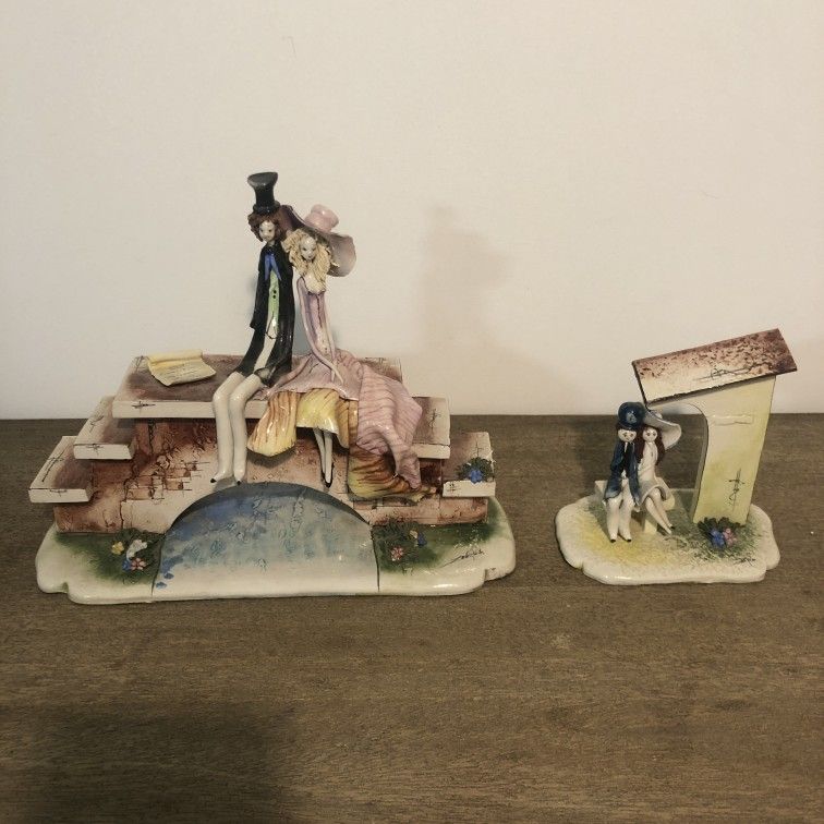 Lino Zampiva Hand-Painted Porcelain Figurines โ Romantic Italian Collectibles ๐ฎ๐น