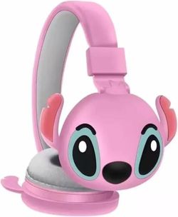 New in box AH-806 Kids Bluetooth Wireless Headphone 3D Stitch Angel Pink Over Ears Headset • Fun Design: 3D Stitch ears for a playful look. • Comfort