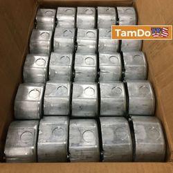 Lot of 25 Eaton TP288 4 Octagon Electrical Boxes 2-1/8 Deep 1/2 Knockouts