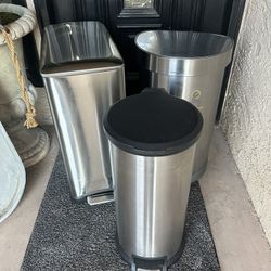 Stainless Steel Kitchen Trash Cans Set