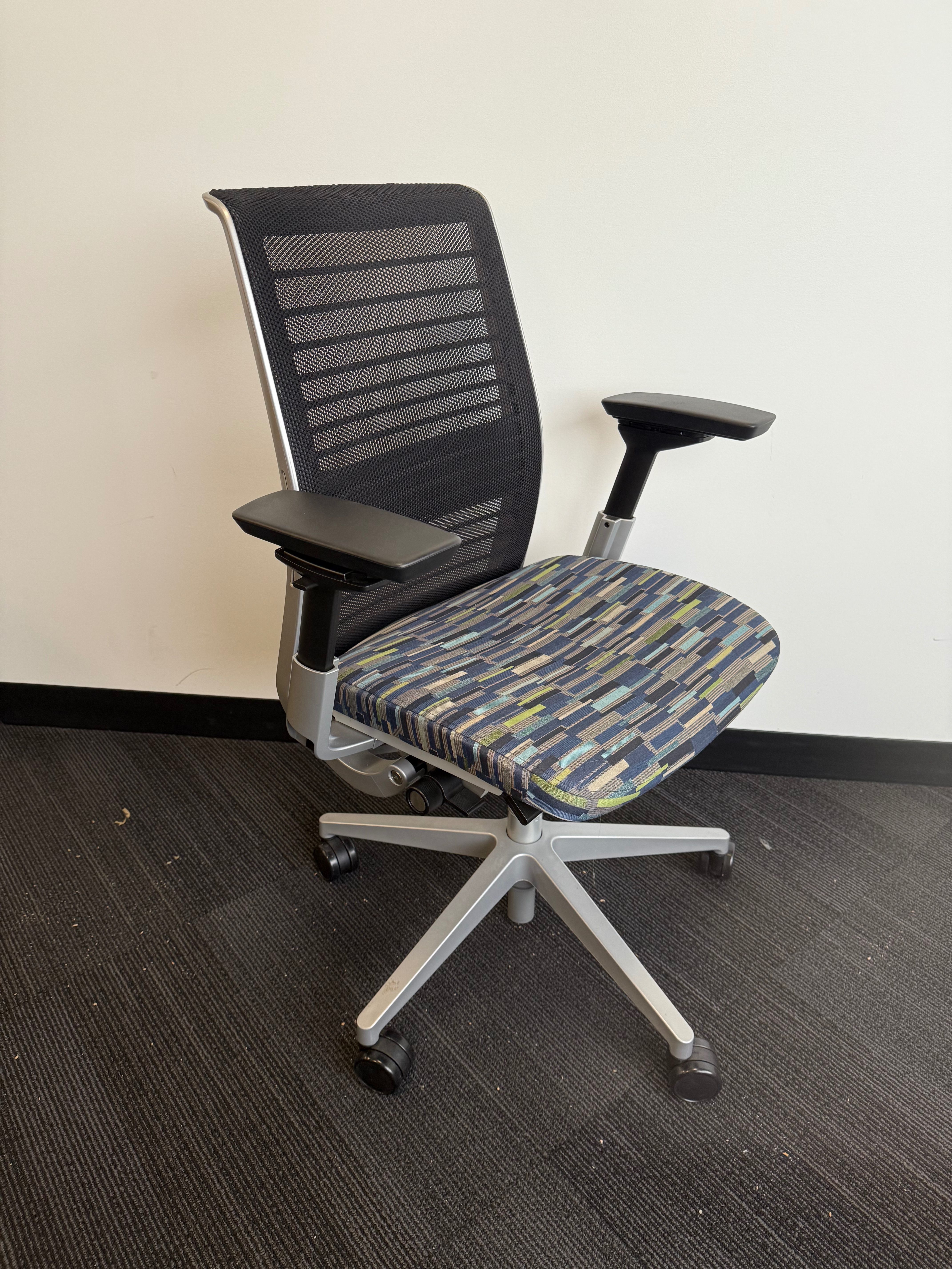 Steelcase Think Black Mesh Back and Designer Fabric Seat