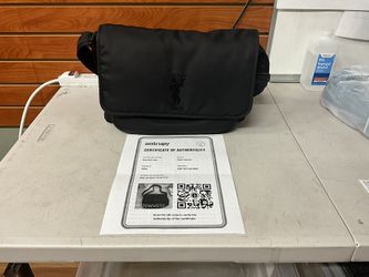 YSL Niki Leather Trimmed Nylon Messenger Bag 