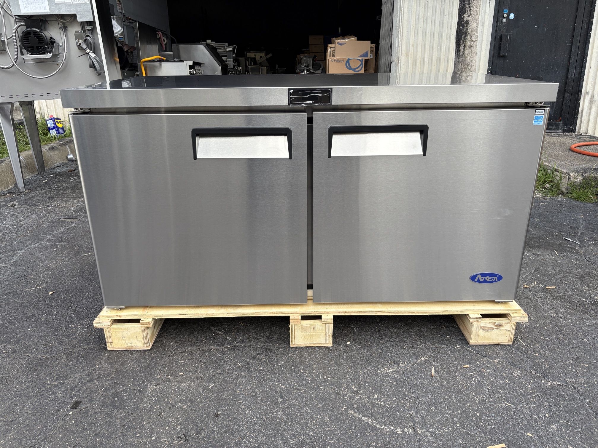 Atosa 60” Two (2) Door Under-Counter Worktop Refrigerator Restaurant Equipment