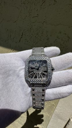 Cartier Santos Moissanite  Watch 