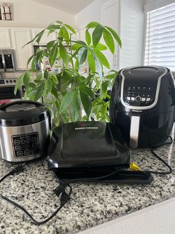 Kitchen Appliance Bundle — PowerXL 5-Qt Air Fryer, Aroma Rice Cooker & George Foreman Grill