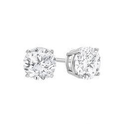 2.40 Cttw. 14K White Gold Lab-grown Diamond Stud Earrings