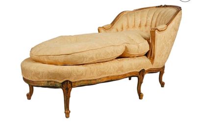 Louis XV-Style Giltwood Chaise Longue - $450