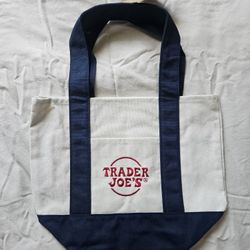 Trader Joe's Mini Tote Bag (Blue)