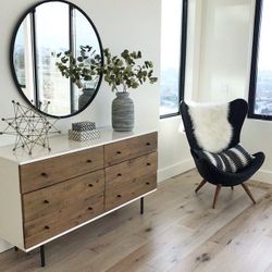 West elm Mid century modern 6 drawer dresser and matching nightstands