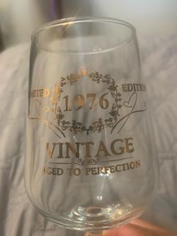 1976 Vintage Stemless Wine Glass