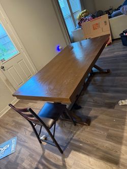 Table with built in extension leaf