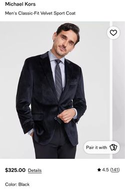 Black velvet Micheal Kors sport coat