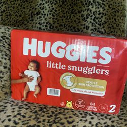 Box Of 84 Huggies Little Snugglers Size 2 Box Is A Little damage $25 Firm On Price 