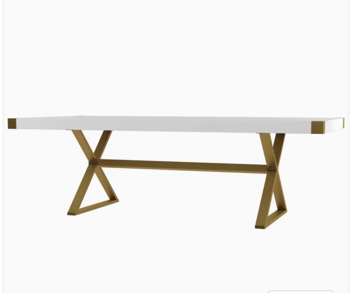 White & Gold Table 