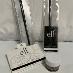 Elf Make Up Combo ( Brush, Eyeshadow Duo, Stencils)