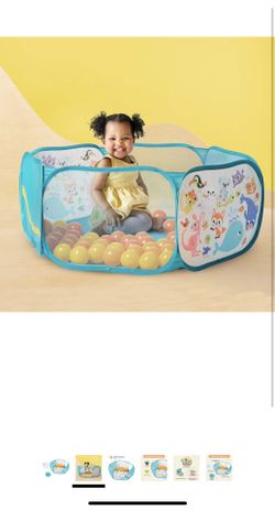 B. Toys Play- Mini Playspace-Ball Pit- Outdoor and Indoor- 42 Colorful Balls- Foldable & Portable