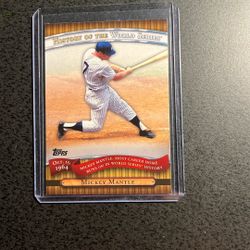 Mickey Mantle 2010 Topps History Of World Series Card