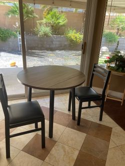 Beautiful dinner table with two chairs