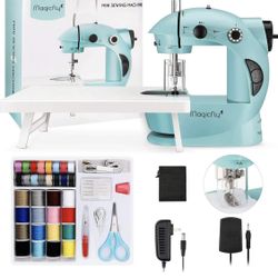 Magicfly Mini Sewing Machine with Extension Table, Dual Speed Portable Sewing Machine for Beginners