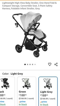grey baby stroller