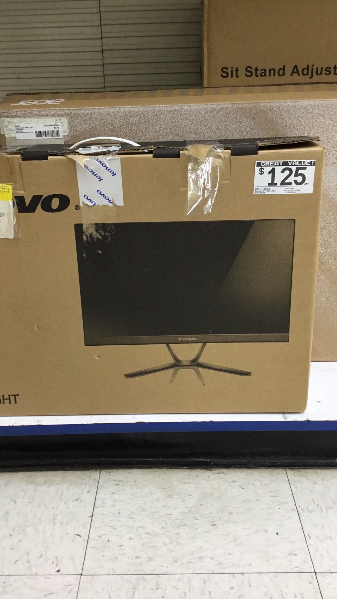 $125. Lenovo Computers Monitor.