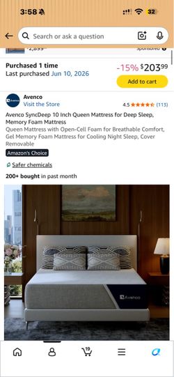 Queen size mattress and frame for sale