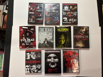 Horror DVD Lot: Scream, Evil Dead, Saw, Exorcist, Night Living Dead, and More