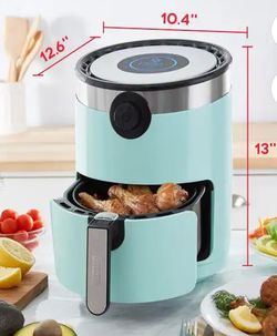 Air Fryer + Oven Cooker with Digital Display + 8 Presets, Temperature, Mini Rice Cooker Steamer with Nonstick Pot, Keep Warm