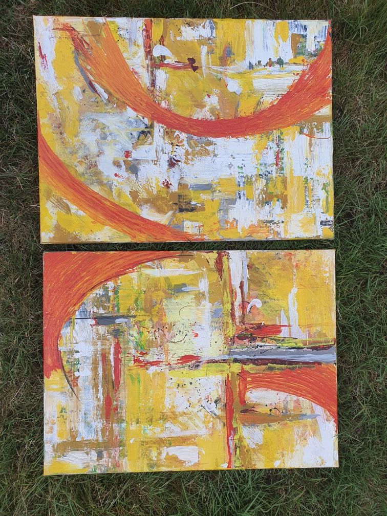 Abstract acrylic painting