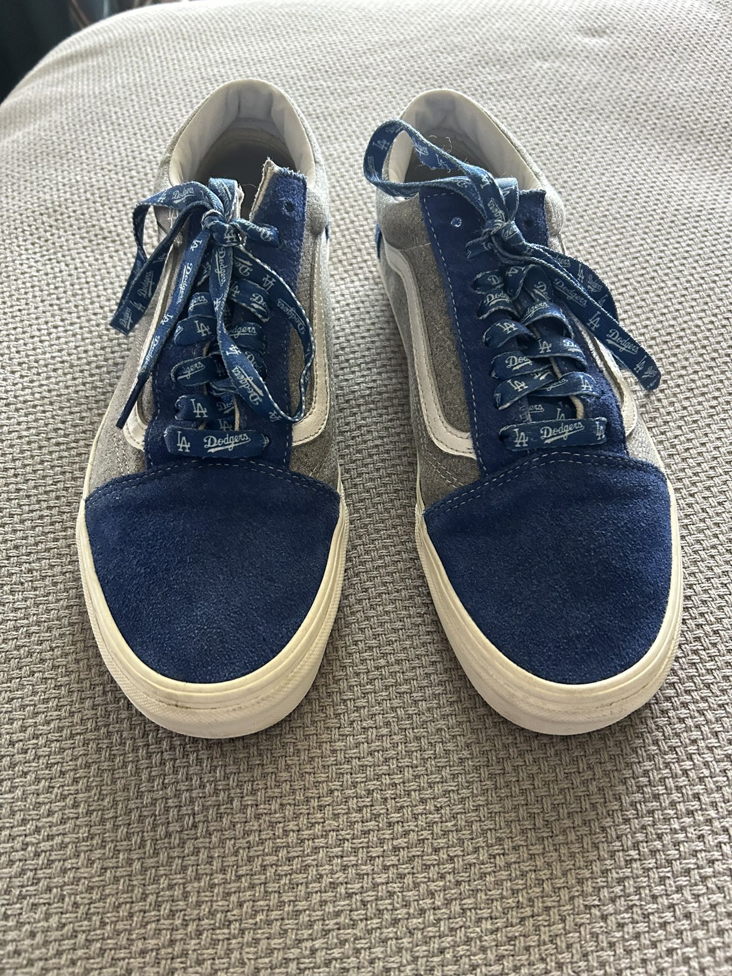 VANS Dodgers MLB Wool Old Skool Sneakers Size Men 10 Blue - Great Condition