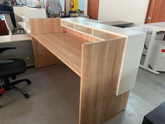 Reception desk Shell 6’ Honeymaple/white
