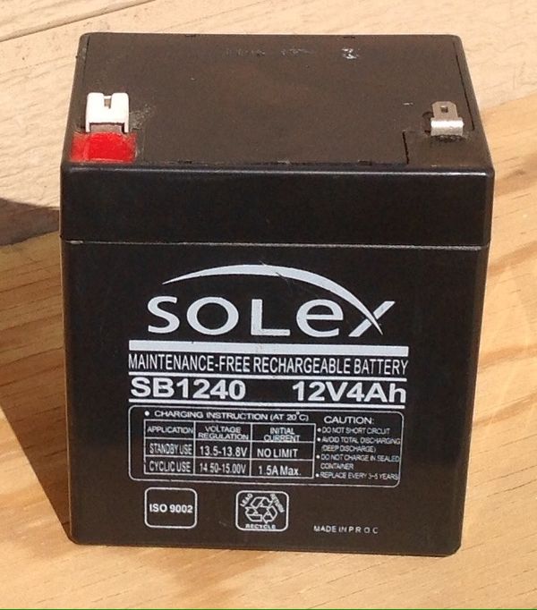 Battery 12v Solex SB1240 12V 4Ah Compatible Battery for