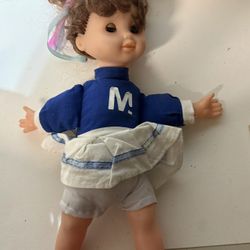 Lovee Cheerleader Talking ?(untested) Doll Cheers Blue M